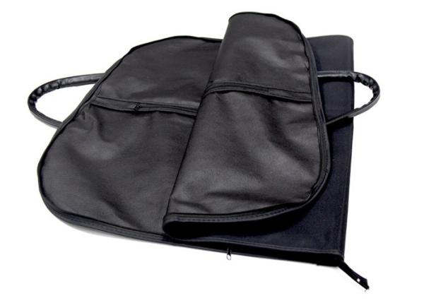 Quality 80gsm Folding Suit Garment Bag Zip Lock Clothes Cover Bags Black for sale