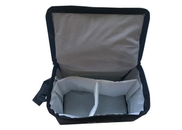 Quality Zipper Closure 210D Cooler Tote Bag With Inside Removable Divider EPE Liner for sale