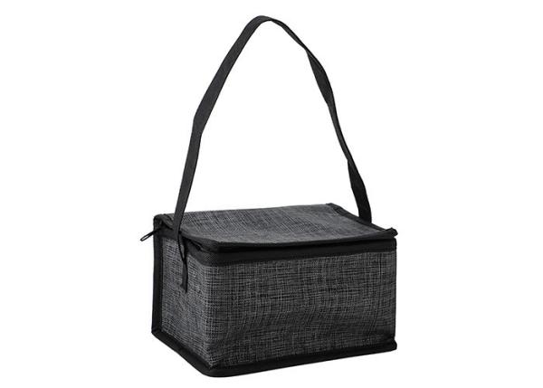 Quality Black Food Non Woven Cooler Bag Recycle Insulated Tote Lunch Bag for sale