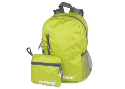 China Outside Green Foldaway Rucksack Waterproof Foldaway Nylon Backpack for sale