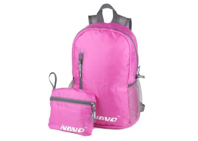 China Customized Pink Rucksack Lightweight Fold Up Backpack Knapsack for sale