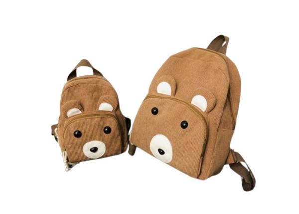 Quality Wholesale Corduroy Cotton Kid Backpack Cartoon School Bag For Kid for sale