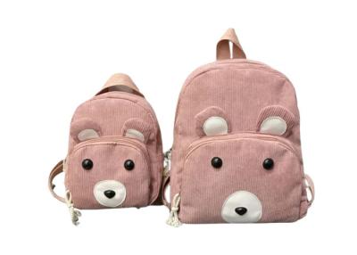 China 350g Cotton Backpack Corduroy Personalised Childrens Rucksack for sale