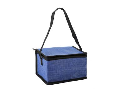 China Customized 210D Polyester Zipper Closure Insulated Cooler Tote Bag 6 Hours Heat Retention Te koop