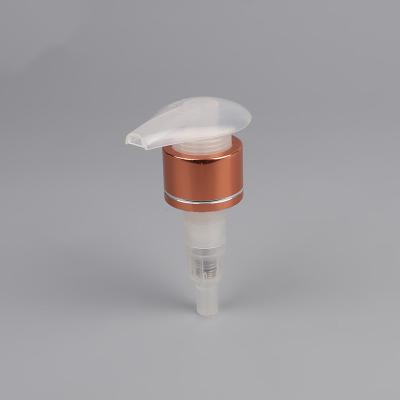 China Gold Aluminum Lotion Dispenser Pump 28/410 Body Wash Soap For Bottle for sale