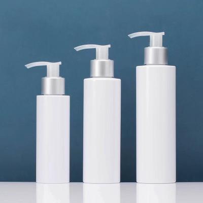 China Customizable Aluminum Pump Plastic Shampoo Bottle White Body Wash 500ml for sale