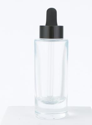 China 40ml 50ml Essential Oil Dropper Bottles Transparent Empty Glass for sale