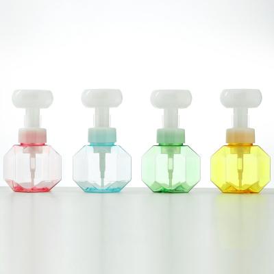 China el dispensador del desinfectante de la mano 300ml embotella la botella vacía de la espuma de la flor del multicolor en venta