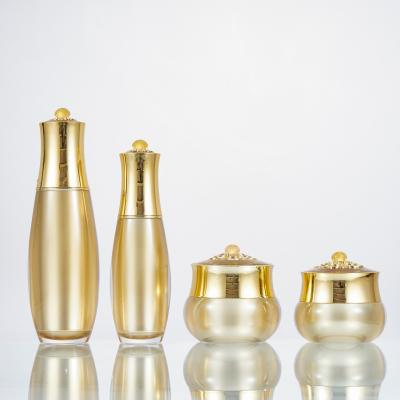 China Acrylic Luxury Cosmetic Lotion Essence Bottle  80ml 100ml 10g 15g Face Cream Jar for sale