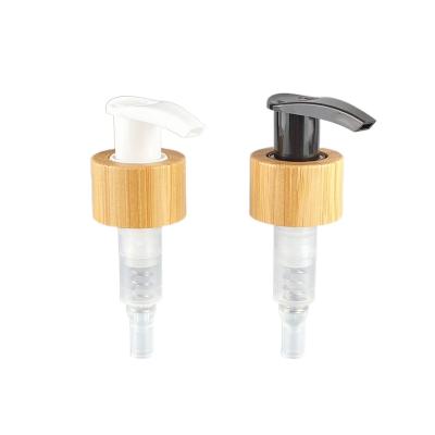 China Custom Bamboo Lotion Dispenser Screw Pump 24mm 24/410 Soap Shampoo for sale