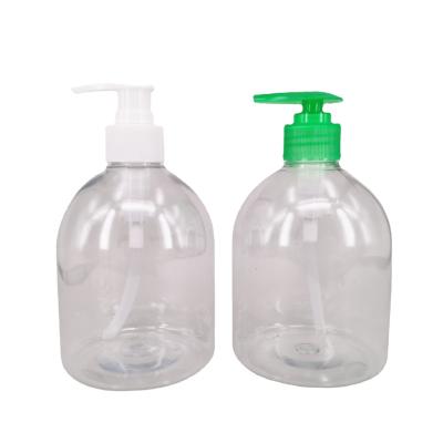 China 300ml 500ml Hand Sanitizer Dispenser Pump Bottles Transparent Plastic PET Refillable for sale