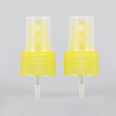 China 24mm 24/410 Plastic Fine Mist Sprayer Yellow Alcohol Sprayer For Bottle for sale