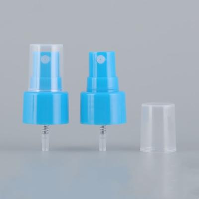 China 24mm 24/410 Plastic Fine Mist Sprayer Blue Alcohol Face Sprayer For Bottle for sale
