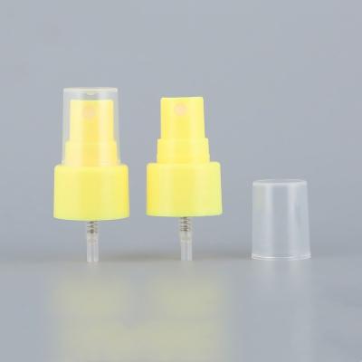 China 24mm 24/410 Plastic Mist Sprayer Yellow Alcohol Spray Pump For Bottle for sale