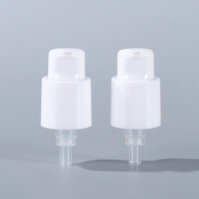 China 18mm 18/410 Treatment Cream Pump Plastic White Serum Powder Pump For Bottle for sale