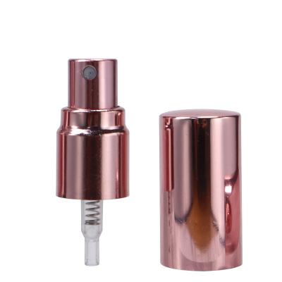 China 13mm Aluminum Fine Mist Sprayer Pink Perfume Pump With Full Cap for sale