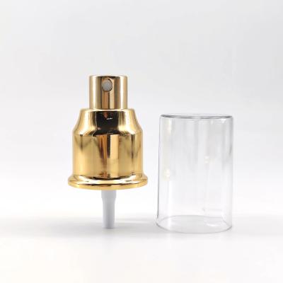 China 24mm 24/410 Golden Aluminium Mini Sprayer Pump Essential Oil Spray Pump for sale