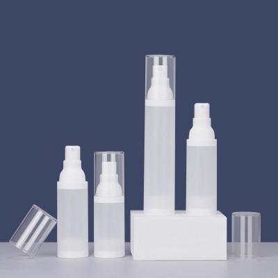 中国 20ml 30ml 50ml Frosting Plastic Airless Pump Bottle Cosmetics Fresh And Clean 販売のため