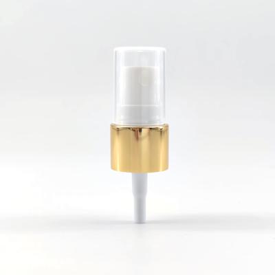 China 18mm 18/410 Golden Aluminium Collar Mist Spray Pump With Half PP Cap For Perfume for sale