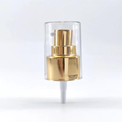 China 24/410 24mm Golden Metal Treatment Pump Tops For Cream Foundation Lotion Bottles à venda
