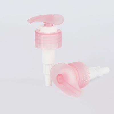 中国 28mm 28/410 Plastic Pink Dispenser Pump For Lotion Shampoo Gel Cleaning Products 販売のため