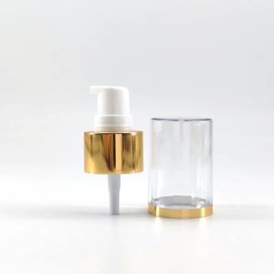 China 24mm 24/410 Gold Aluminum Cream Lotion Foundation Treatment Pump Dispenser Cap for sale