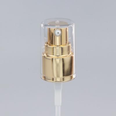 China 18mm 18 20 24/410 Bright Rose Gold Aluminum Fine Mist Sprayer Cap Crimpless Perfume Pump for sale