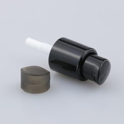 China 18/410 20/410 24mm Lotion Pump Black Ribbed 28mm Nail Hand Cream Pump Dispenser Cap Plastic for sale