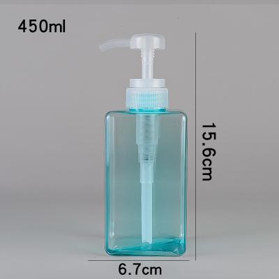 China Green Plastic Shampoo Pump Bottles Refillable 8.4oz 15oz 21.5oz 450ml 650ml 500ml Petg Bottle for sale