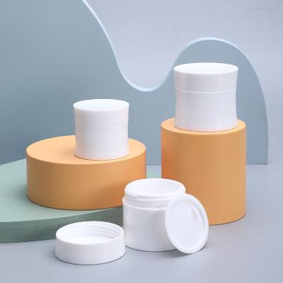 China 10g 15g 30g Face Lotion PP White Plastic Cream Jar Cosmetic Packaging Containers Sub-Bottle for sale