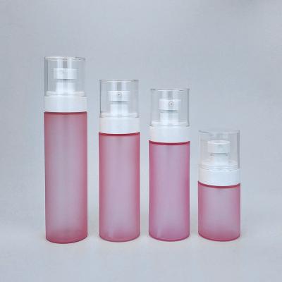 China luftlose PlastikPumpflaschen 50ml 100ml 120ml für Kosmetik bereiften luftlose Pumpflasche-Lotions-kosmetische Creme zu verkaufen