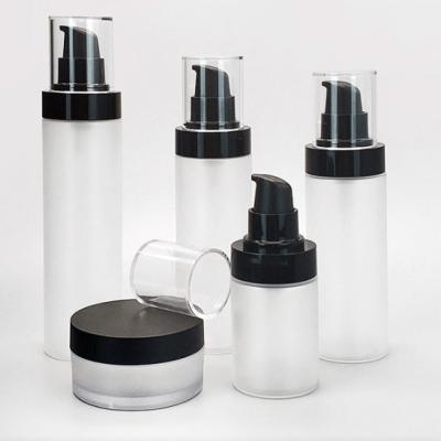 China Clear Refillable Plastic Airless Pump Bottles Transparent 4oz 50ml 100ml 120ml 150ml for sale