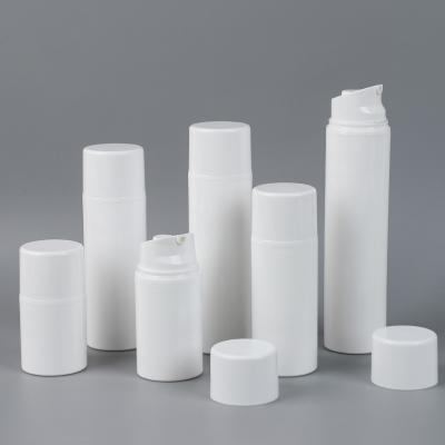 China weiße luftlose Pumpflaschen 2.71oz 80ml 3.38oz 100ml für sahnt luftlose Zufuhr 150 ml 120ml zu verkaufen