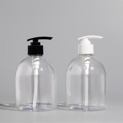 China 16 oz 500ml empty pump dispenser bottle for hand sanitizer 500ml bottle PET Transparency for sale