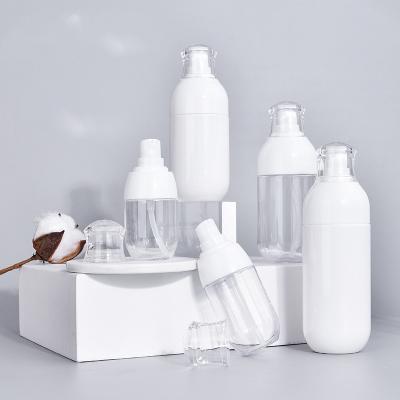 Cina Bottiglie di plastica della pompa della lozione di piccolo viaggio rotondo per crema per le mani crema spessa 30ml 5ml 100ml 150ml 180ml in vendita