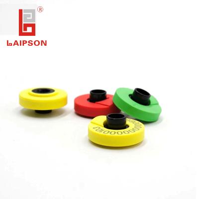 China Customized RFID Button Ear Tags 134.2 KHZ Laser Printing EM4305 Chip for sale