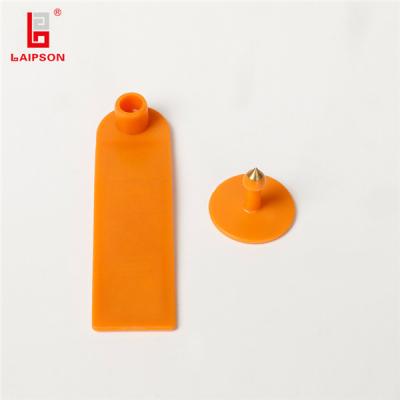 China LAIPSON  No Snag Blank Calf RFID UHF Cattle Tags Orange 98*28mm ISO18000-6C for sale