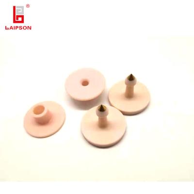 China Durable Round Livestock Goats Pig Button Ear Tags ISO11784/5 FDX-B RFID for sale
