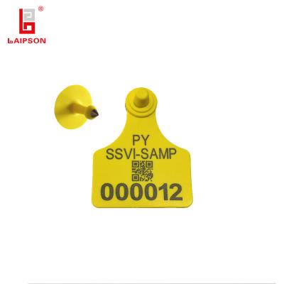 China Laipson Tpu Yellow Livestock Identification Tags Laser Print Cattle Cow Dairy for sale