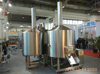 中国 20 Bblのブリューハウスのステンレス鋼の醸造装置の蒸気暖房3Mmの厚さ 販売のため