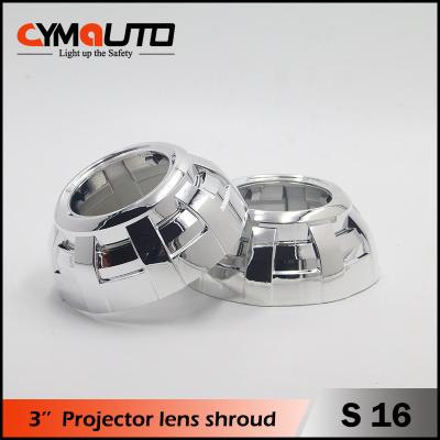 China LED HID Projector Lens Kits S1 Shroud 3 Inch Silver Black Universal for sale