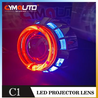 China 2.5 Inch 3 Inch Headlight Projector Shrouds Xenon LED With Angel Eyes for sale