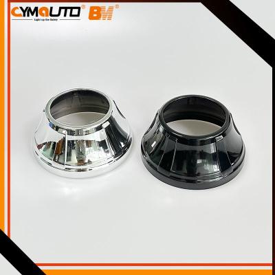 China Decorative Cover Headlight Shrouds 3.0 inch Silver Or Black PVC Material for sale