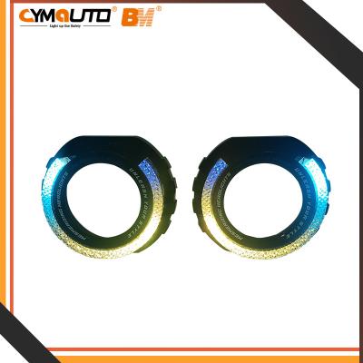 중국 핫 판매 7D 각 눈 LED 해올 고리 2.5 인치 프로젝터 렌즈 PC 커버와 크리스탈 천사 눈 2.5 인치 프로젝터 판매용