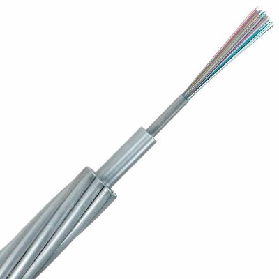 China Overhead Ground Wire 24 Core Single Mode Optical Fiber Composite OPGW Cable for sale