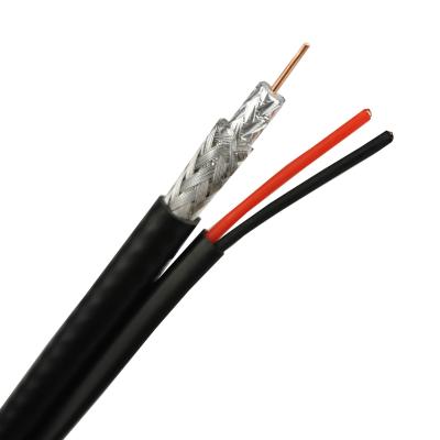 China CCTV Wire RG59 Coaxial Cable Al / Copper Foil With 18AWG Power CCTV Cable Power Cable for sale