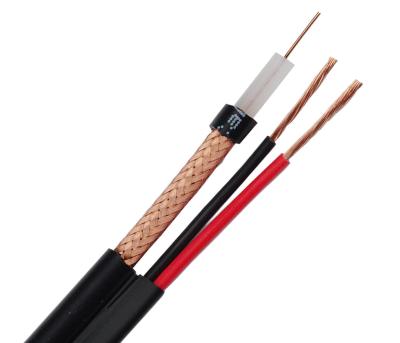 China Copper Foil RG59 Coaxial Cable And Wire With Power CCTV Cable With Braided Shielding for sale