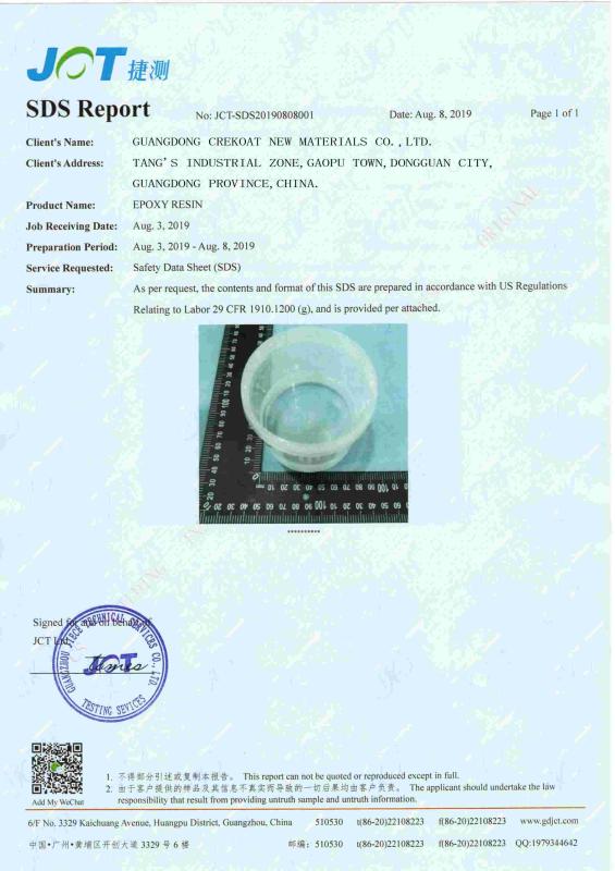 MSDS - Guangdong Crekoat New Materials Co., Ltd.