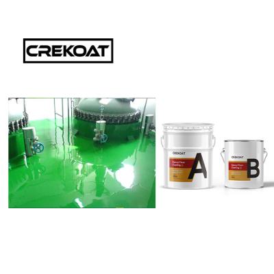 China Eco-vriendelijke oplosmiddelvrije zelfnivellerende epoxy vloerverf Vaste kleuren Te koop