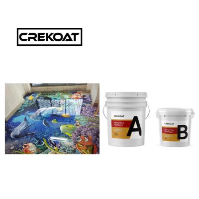 China Brush High Gloss Epoxy Floor Paint Defoaming Decorative Floor Coating Cleanable for sale